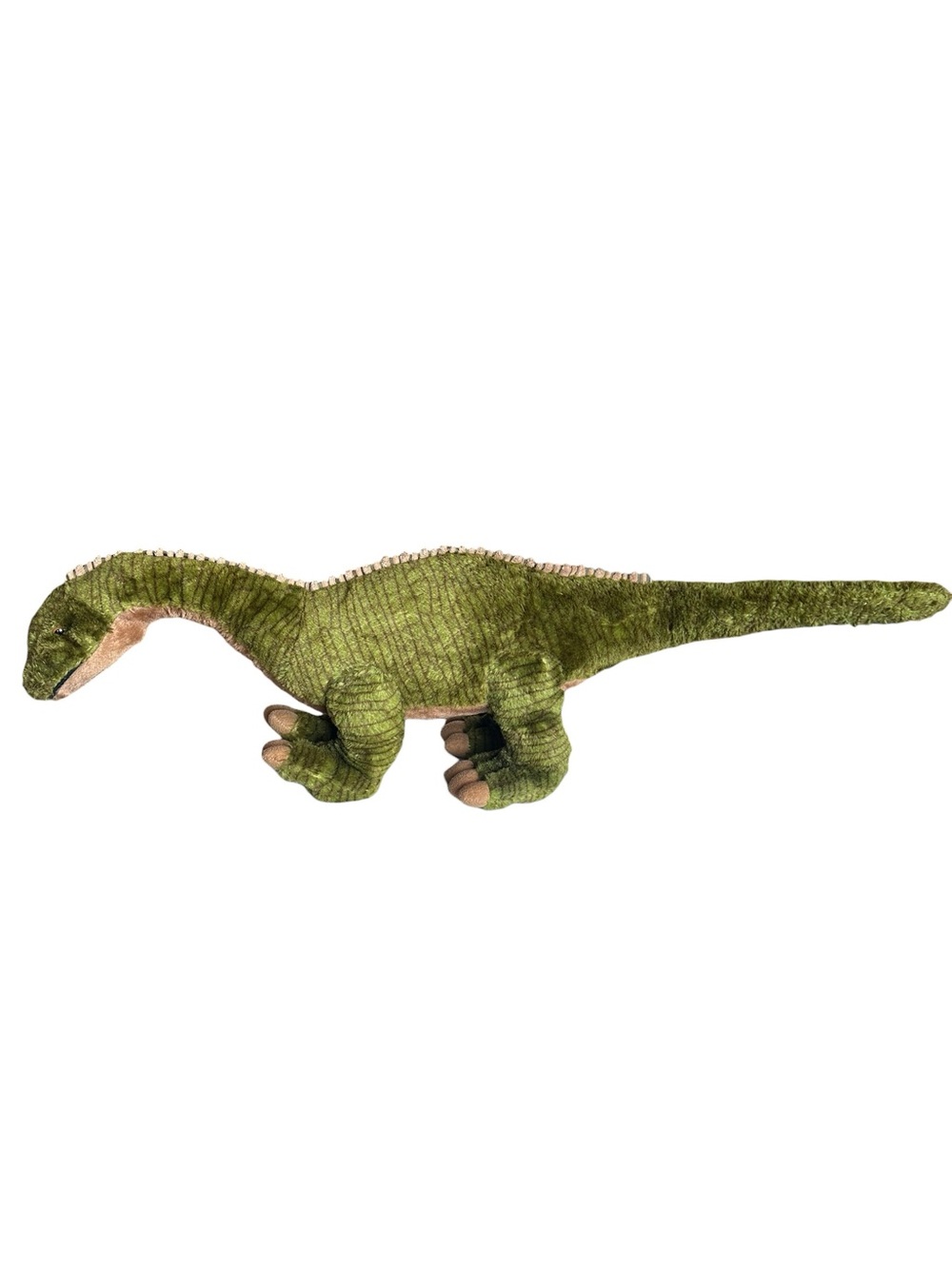 Fiesta Vtg Stuffed Plush Green Jumbo Dinosaur Large 36” Brontosaurus Nursery Tan